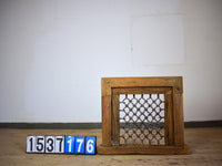 Vintage Wooden Iron Metal Indian Jali Window Frame