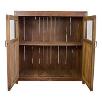 Vintage Worn Painted Rustic Cupboard Cabinet