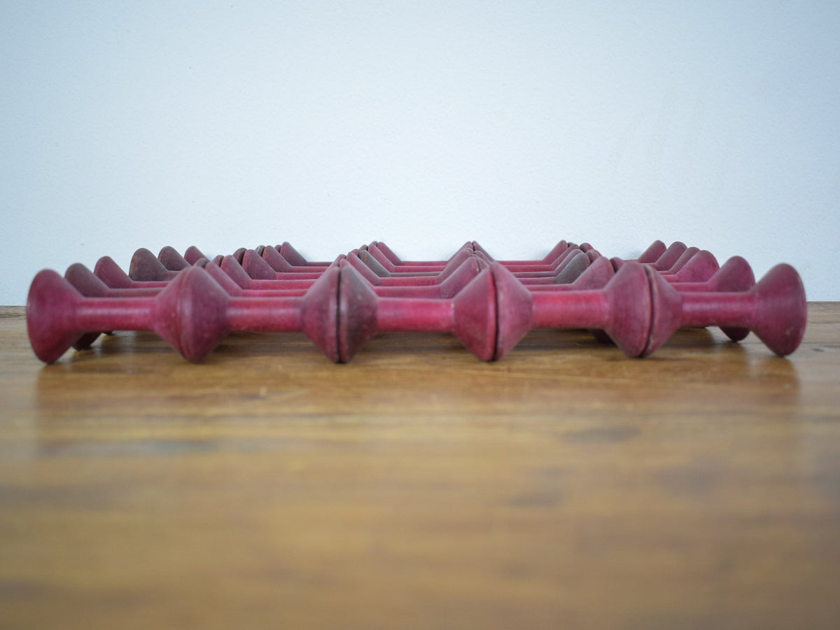 Set of 10 Vintage Wooden Bobbins Bobbin Reels