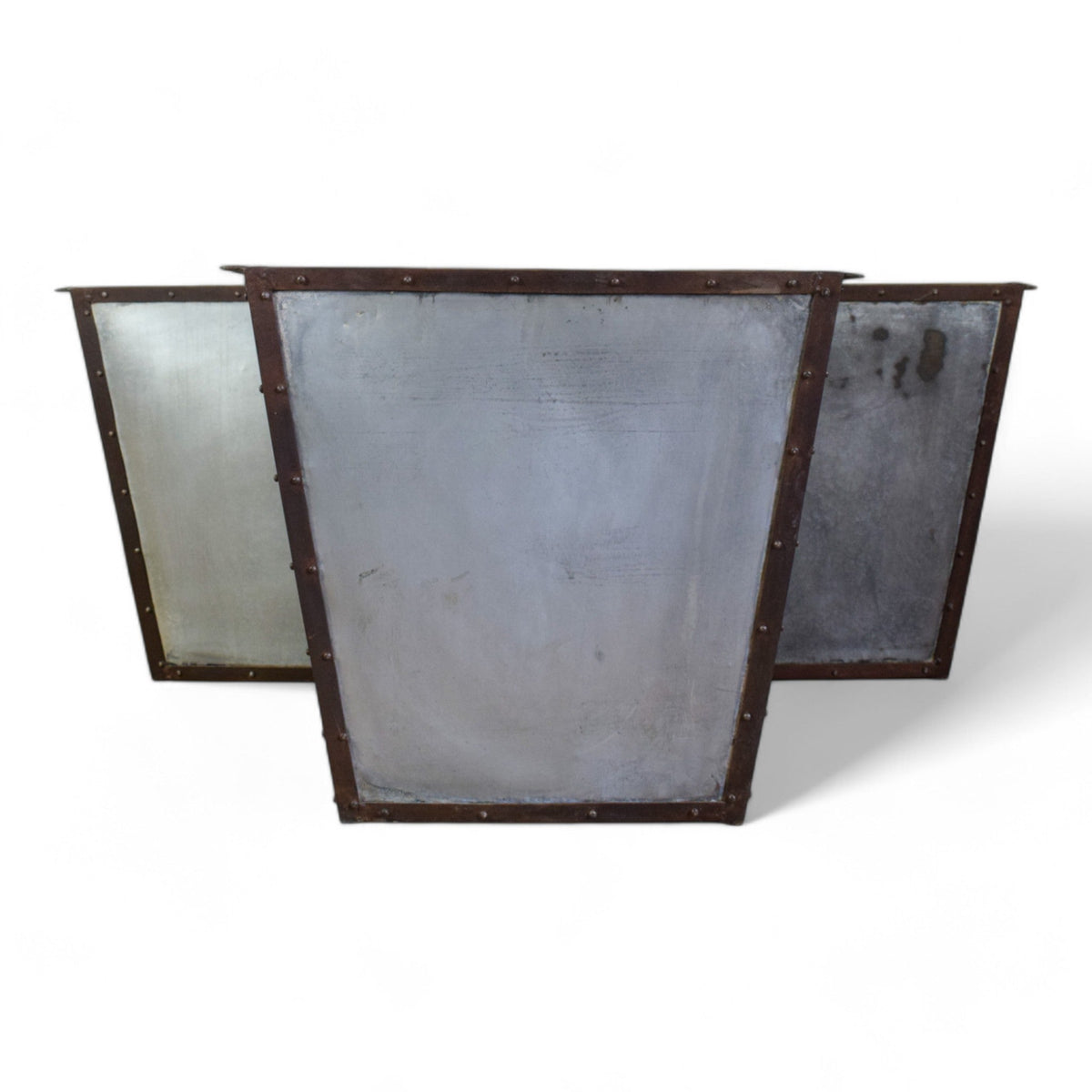 MILLWARDS® XL Handmade Vintage Style Galvanised Riveted Square Planter - 60 cm