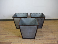 MILLWARDS® XL Handmade Vintage Style Galvanised Riveted Square Planter - 60 cm
