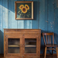 Vintage Wooden Rustic Cupboard Cabinet