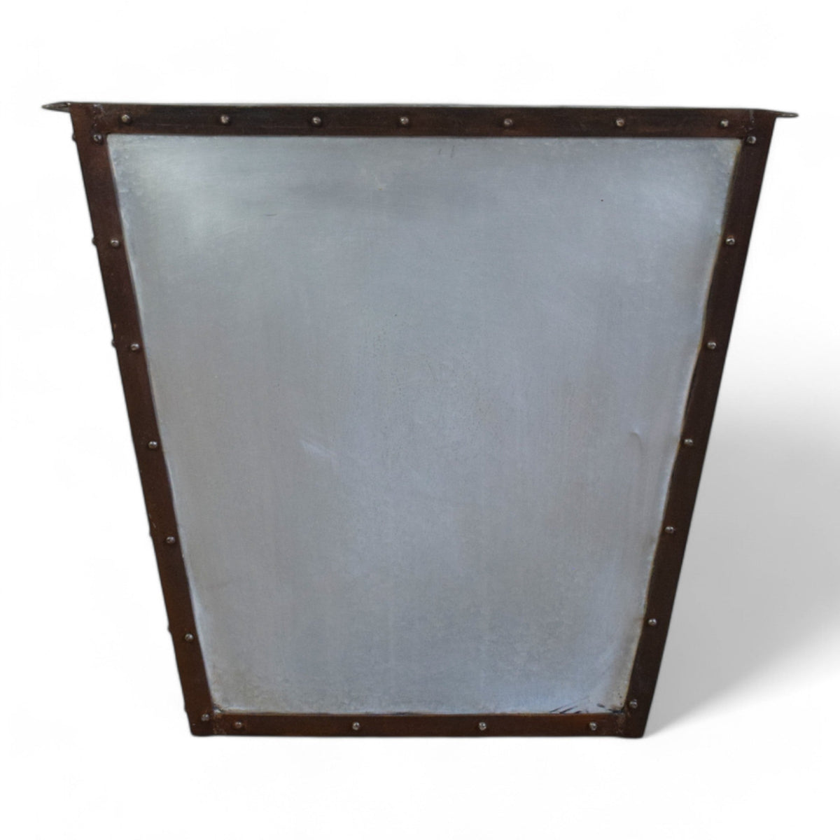 MILLWARDS® XL Handmade Vintage Style Galvanised Riveted Square Planter - 60 cm