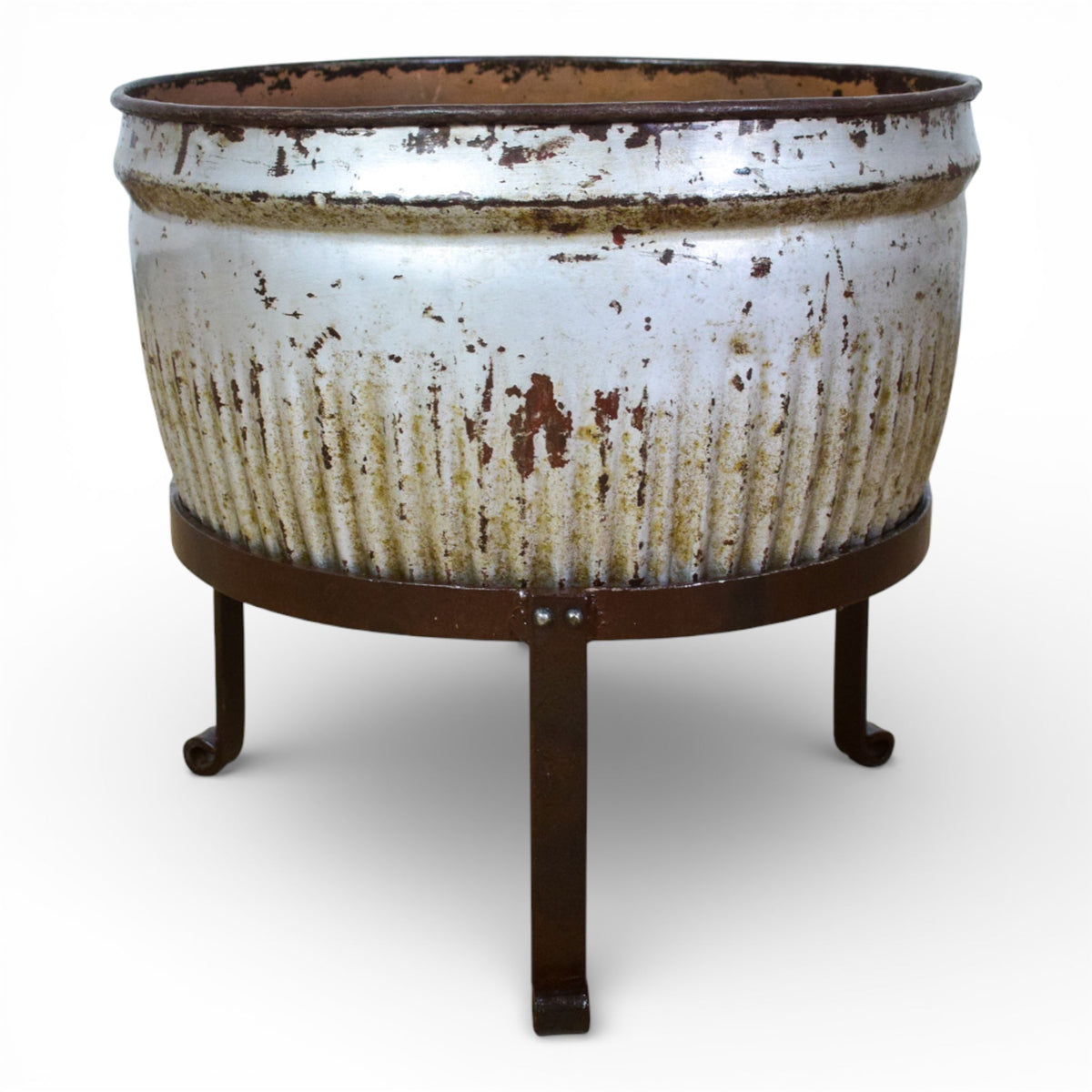 Pair of Vintage Dolly Tub Planets on Iron Stands
