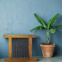 Vintage Wooden Iron Metal Indian Jali Window Frame
