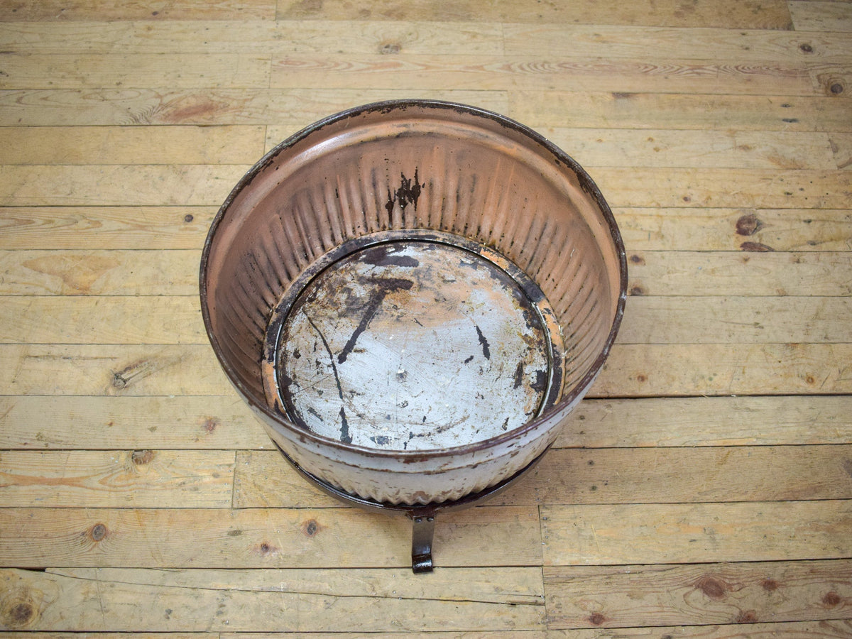 Pair of Vintage Dolly Tub Planets on Iron Stands