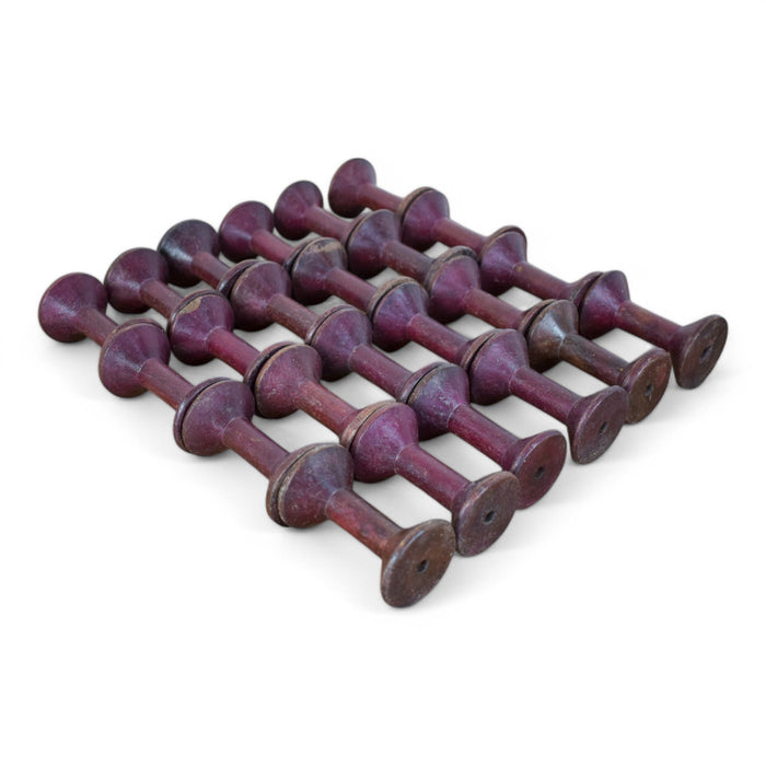 Set of 10 Vintage Wooden Bobbins Bobbin Reels