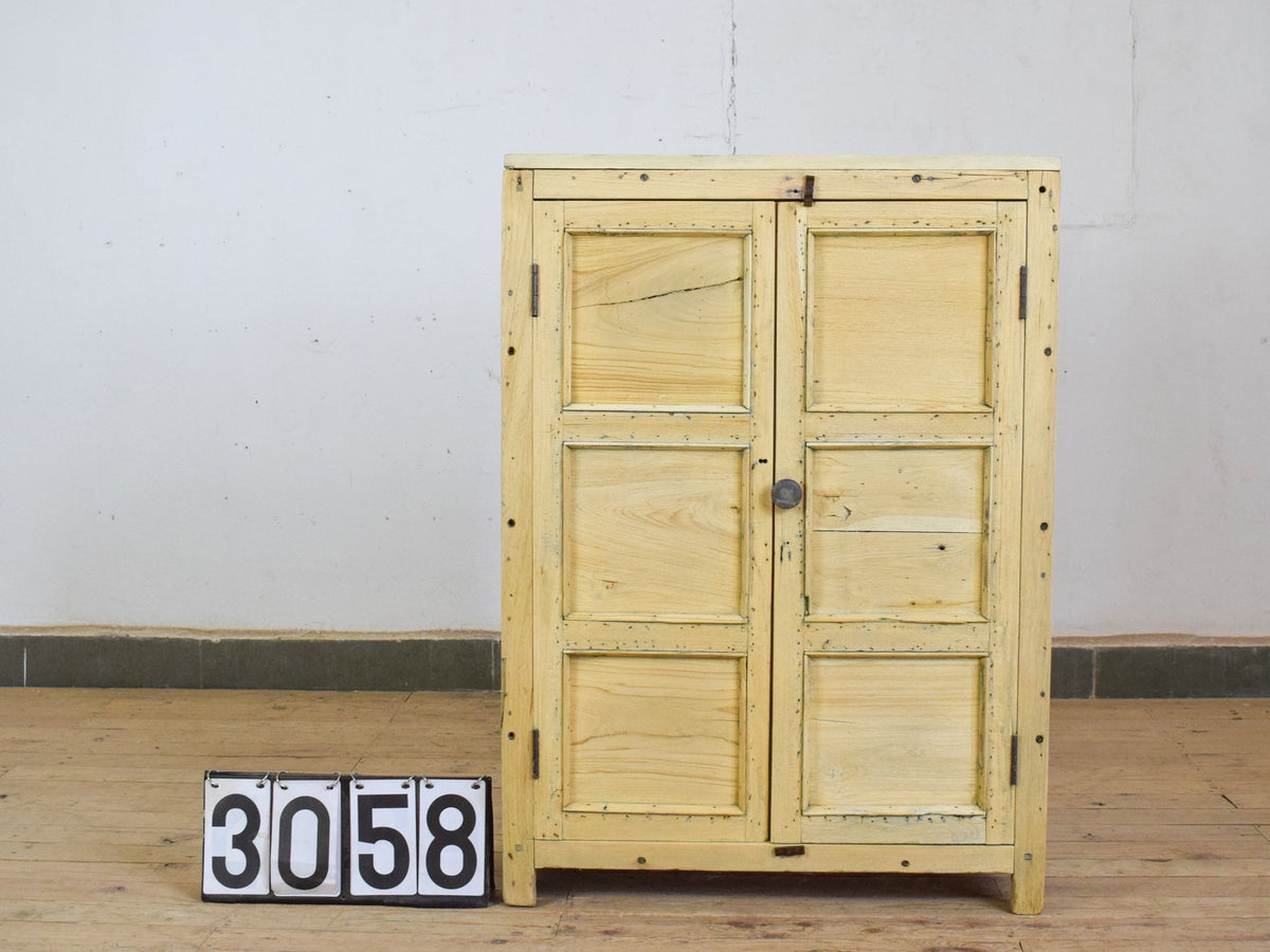 Vintage Rustic Bleached Kitchen Bathroom Cupboard Cabinet Storage