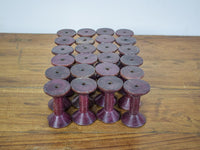Set of 10 Vintage Wooden Bobbins Bobbin Reels
