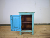 Vintage Reclaimed Carved Wood Pair of Bed Side Cabinet Cupboard