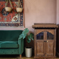 Vintage Wooden Indian Cupboard Cabinet