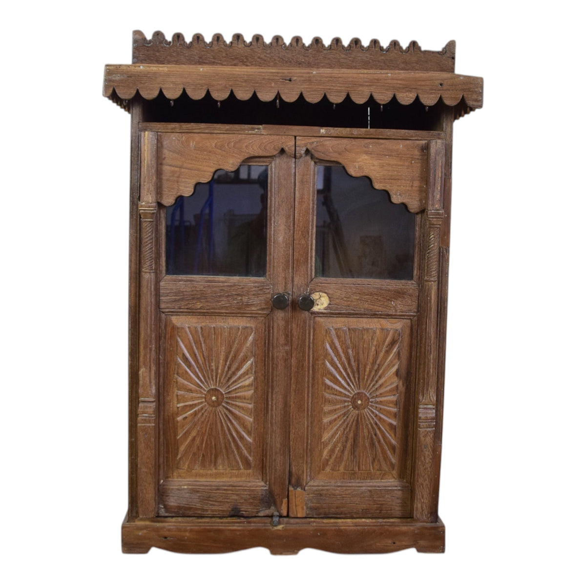 Vintage Wooden Indian Cupboard Cabinet