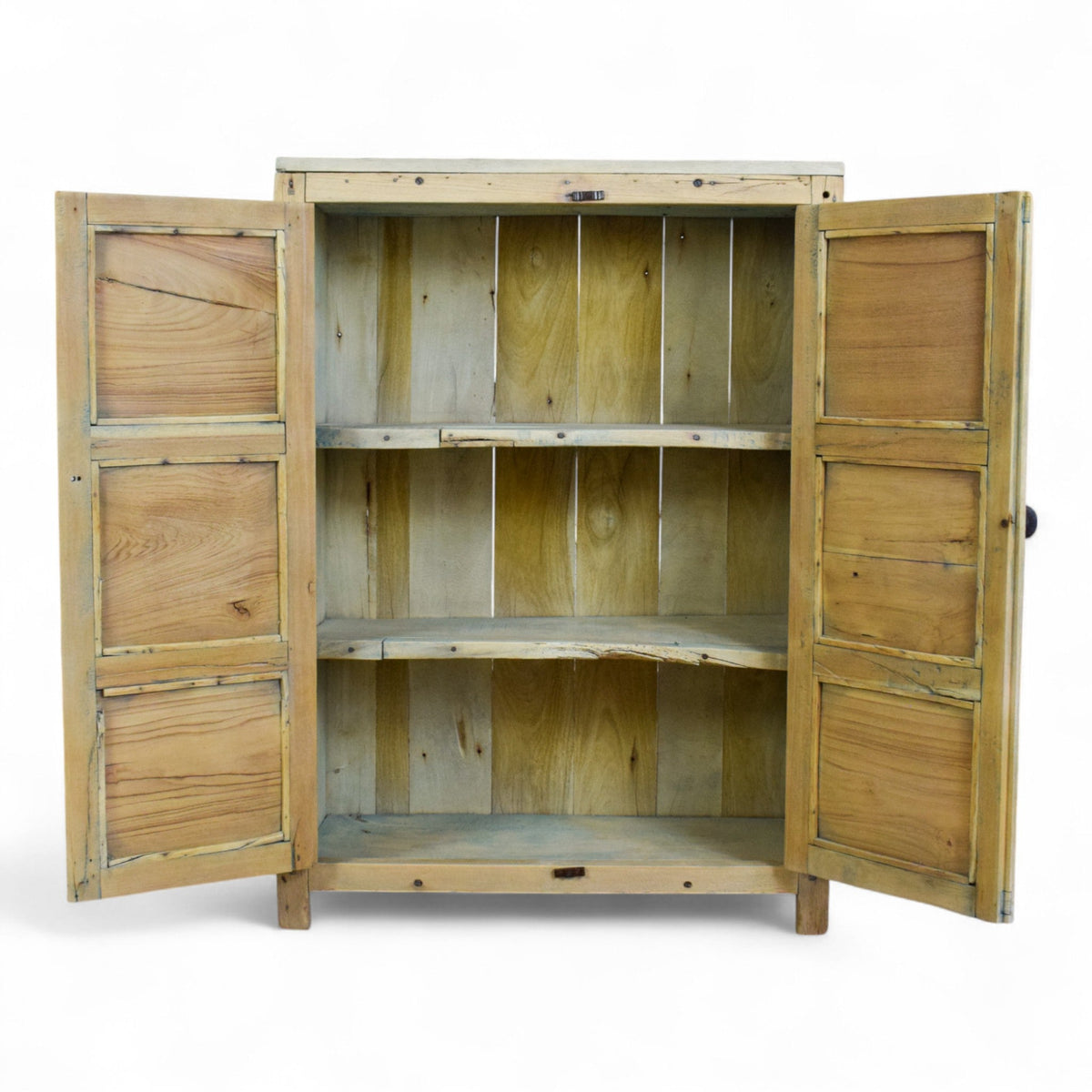 Vintage Rustic Bleached Kitchen Bathroom Cupboard Cabinet Storage