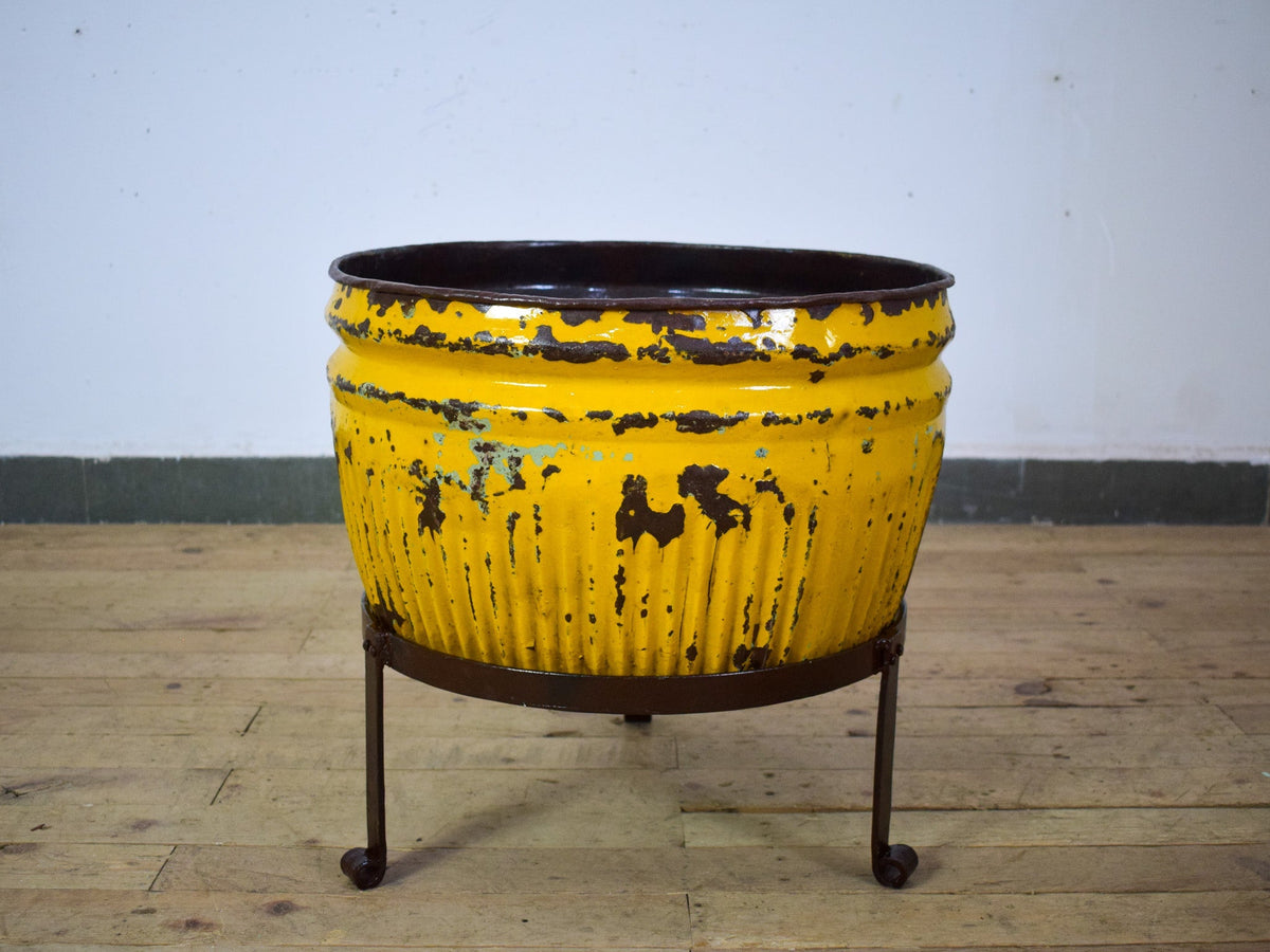 Pair of Vintage Dolly Tub Planets on Iron Stands