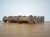 Set of 10 Vintage Wooden Bobbins Bobbin Reels