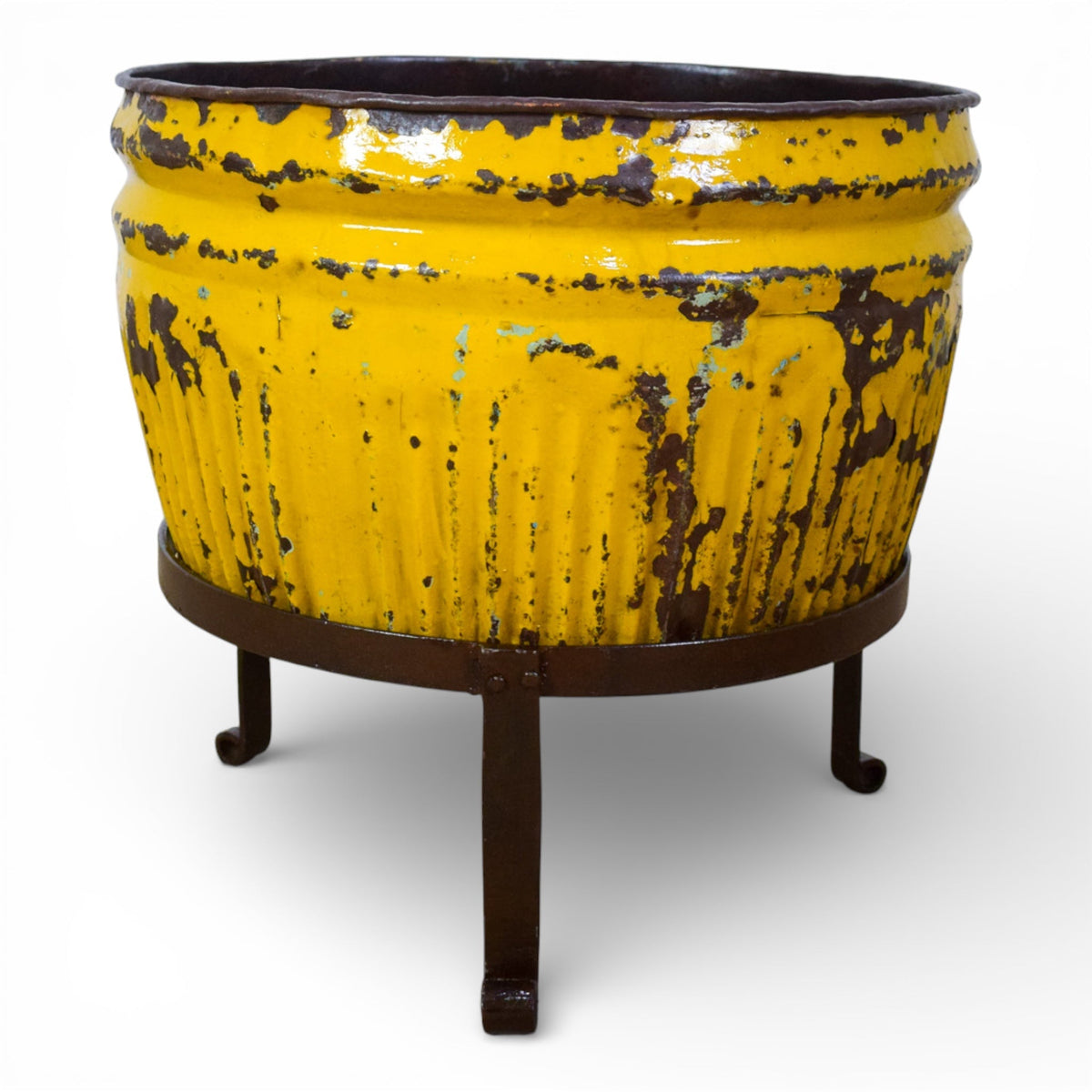 Pair of Vintage Dolly Tub Planets on Iron Stands
