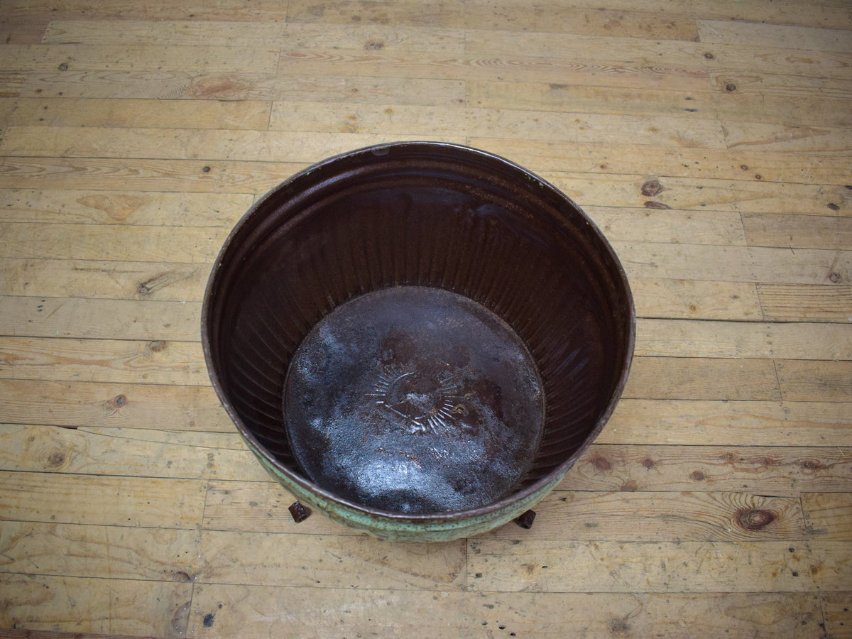 Pair of Vintage Dolly Tub Planets on Iron Stands