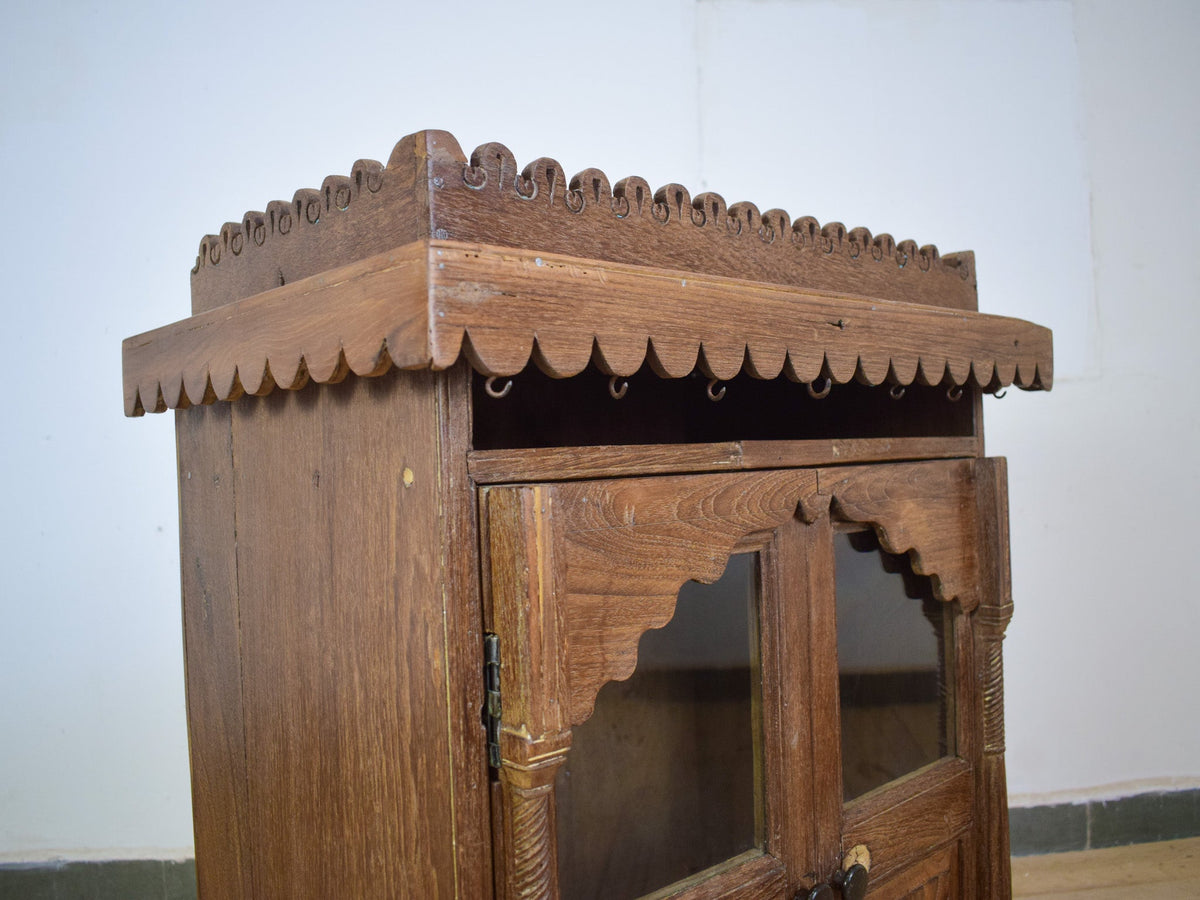 Vintage Wooden Indian Cupboard Cabinet