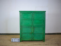 Vintage Worn Painted Rustic Cupboard Cabinet