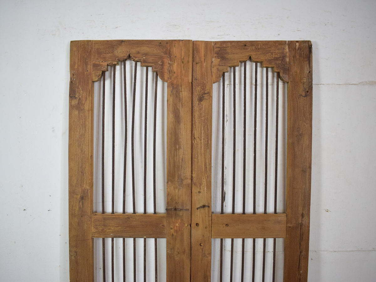 Pair of Antique Vintage Indian Doors Shutters