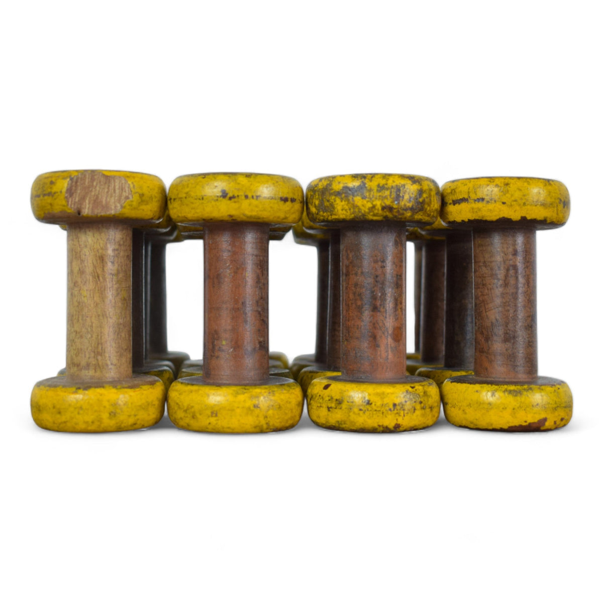 Set of 10 Vintage Wooden Bobbins Bobbin Reels