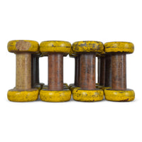 Set of 10 Vintage Wooden Bobbins Bobbin Reels