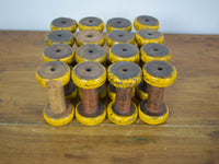 Set of 10 Vintage Wooden Bobbins Bobbin Reels