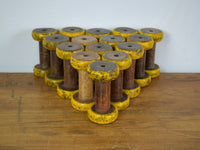 Set of 10 Vintage Wooden Bobbins Bobbin Reels
