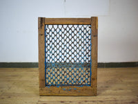 Vintage Wooden Iron Metal Indian Jali Window Frame