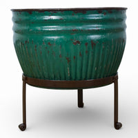 Pair of Vintage Dolly Tub Planets on Iron Stands