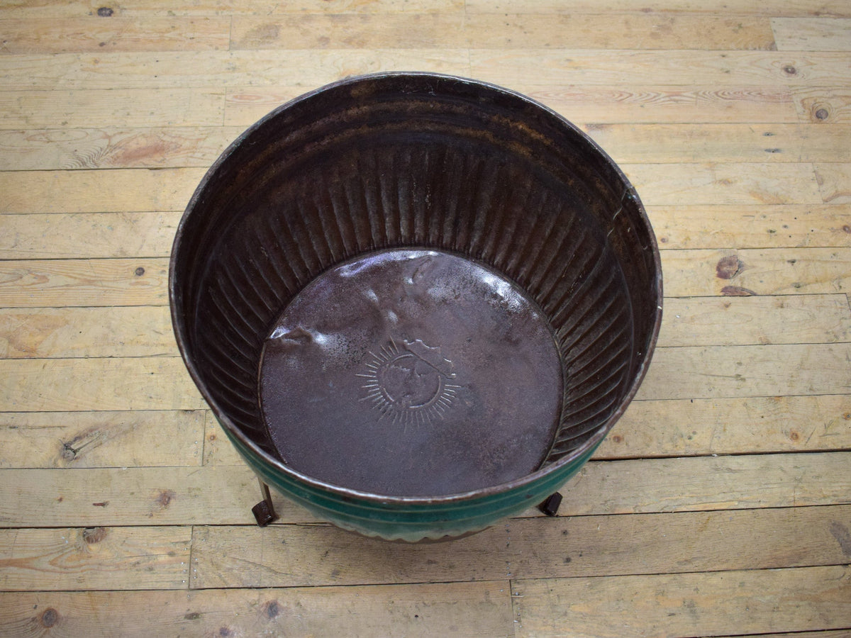 Pair of Vintage Dolly Tub Planets on Iron Stands