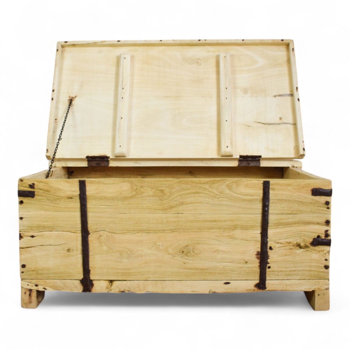 Vintage Rustic Wooden Chest Box Coffee Table