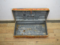 Vintage Indian Hand Painted Metal Travel Trunk Chest