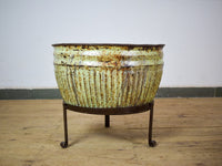 Pair of Vintage Dolly Tub Planets on Iron Stands