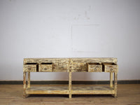 Vintage Solid Wood Rustic Sideboard Cupboard Drawers