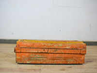 Vintage Indian Hand Painted Metal Travel Trunk Chest