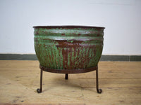 Pair of Vintage Dolly Tub Planets on Iron Stands