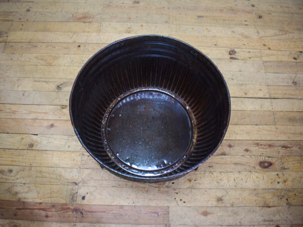 Pair of Vintage Dolly Tub Planets on Iron Stands