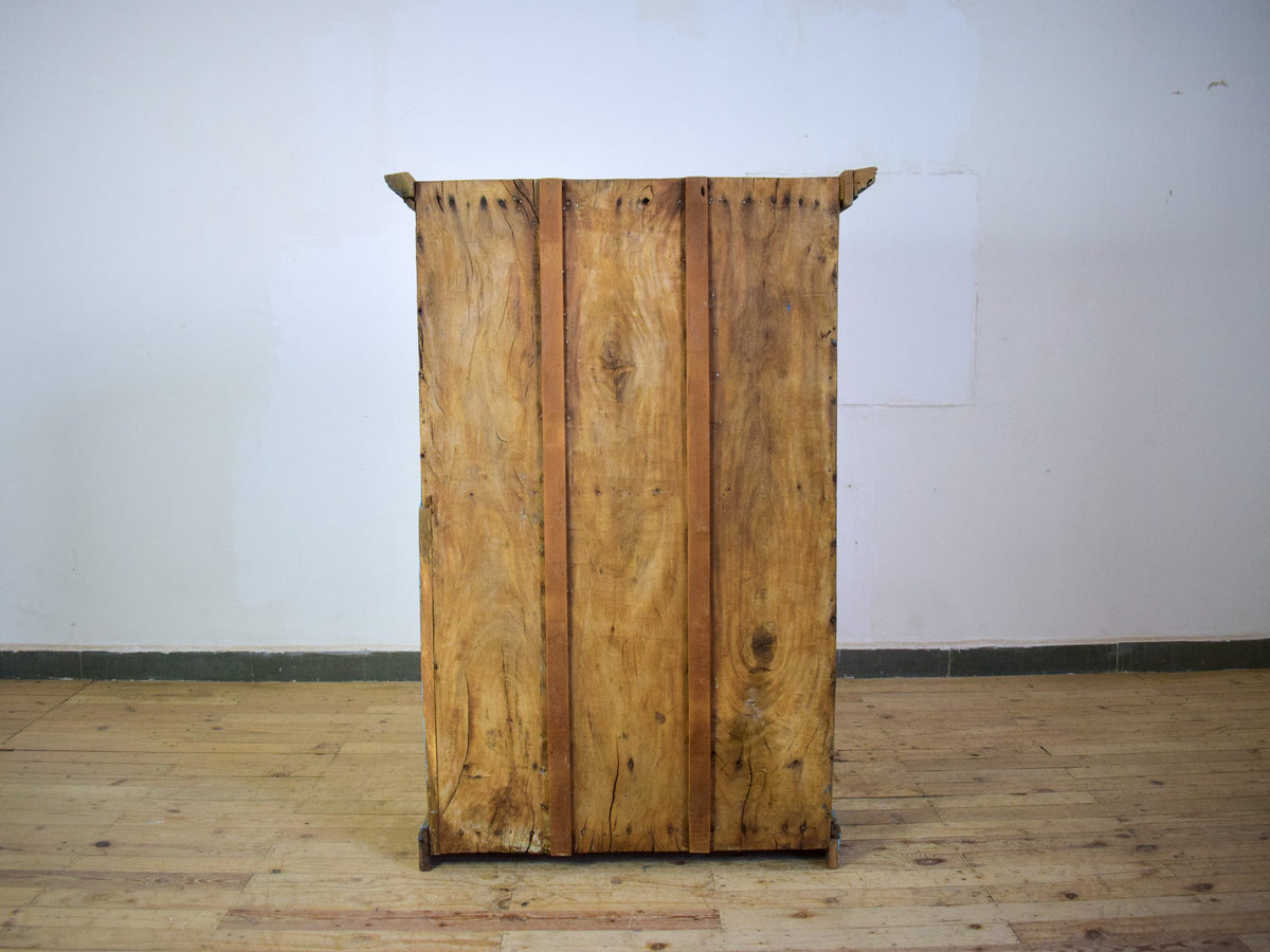 Vintage Worn Painted Rustic Cupboard Cabinet