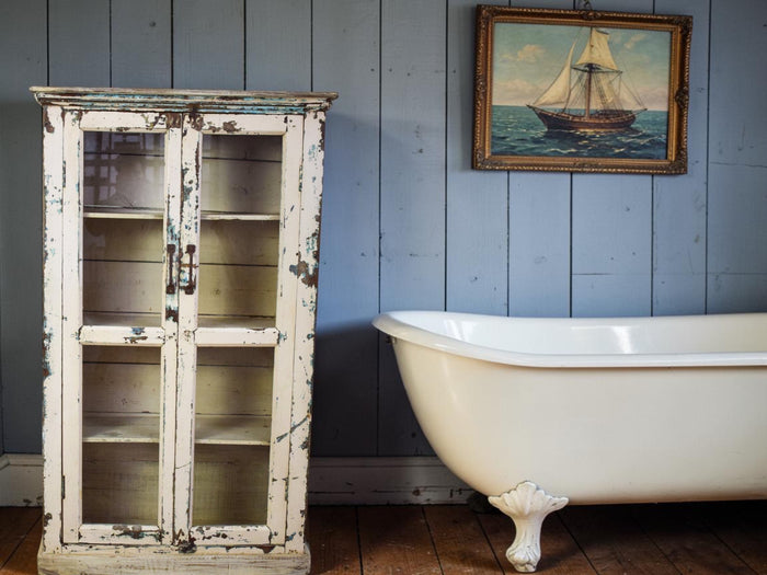 Vintage Wooden Rustic Cupboard Cabinet