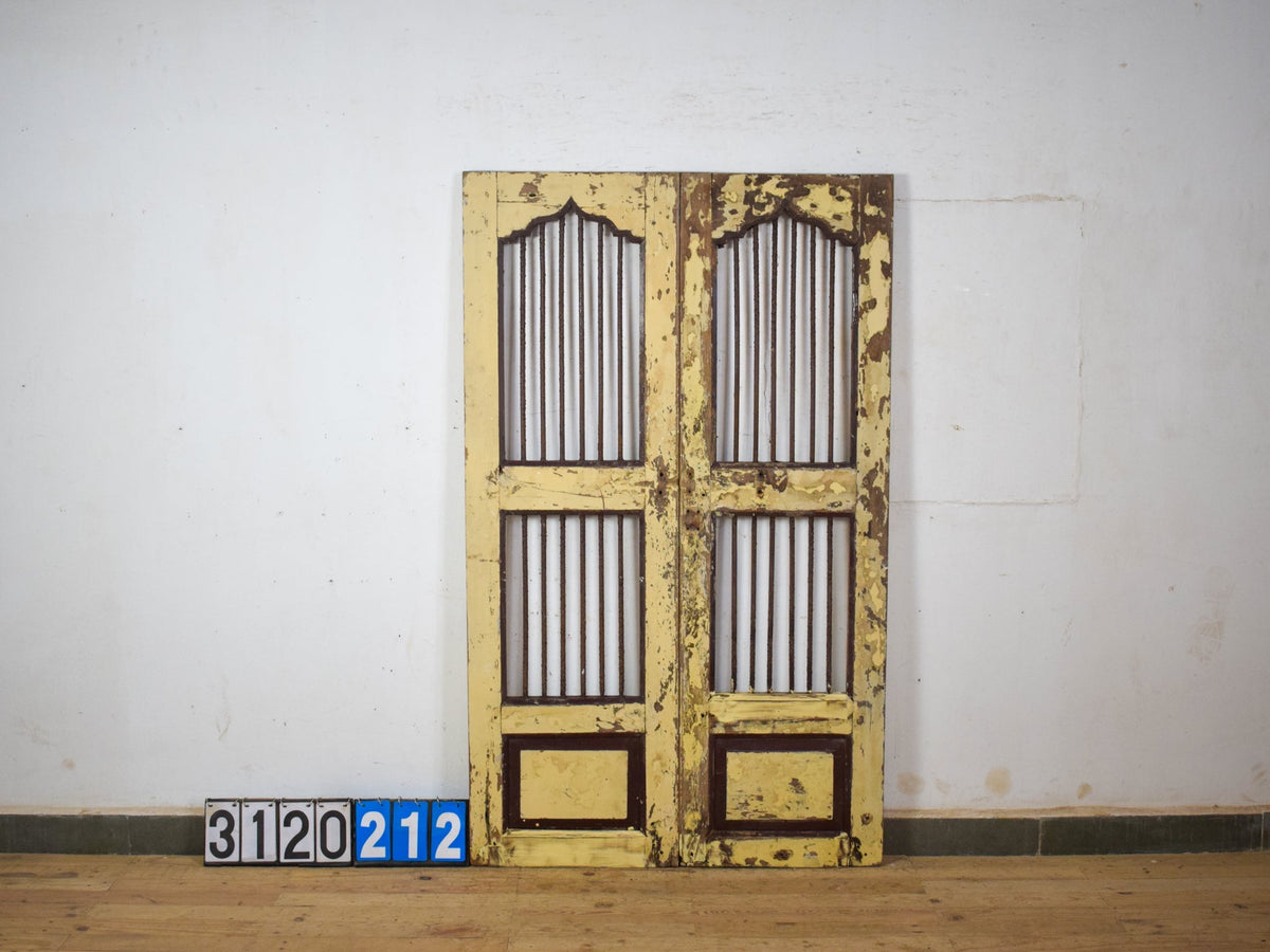 Pair of Antique Vintage Indian Doors Shutters