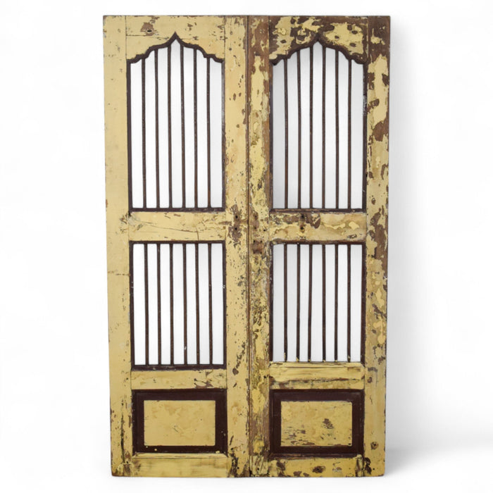 Pair of Antique Vintage Indian Doors Shutters