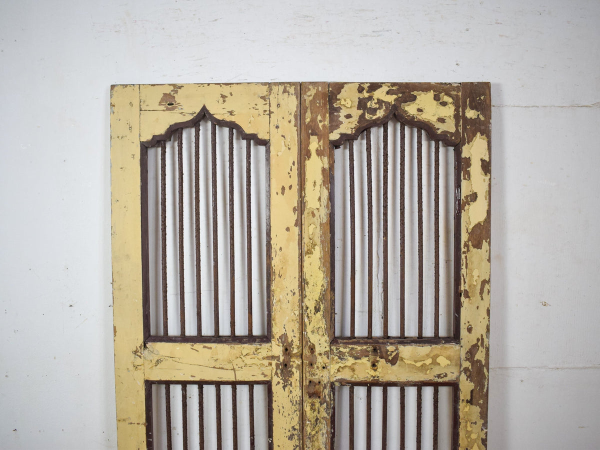 Pair of Antique Vintage Indian Doors Shutters