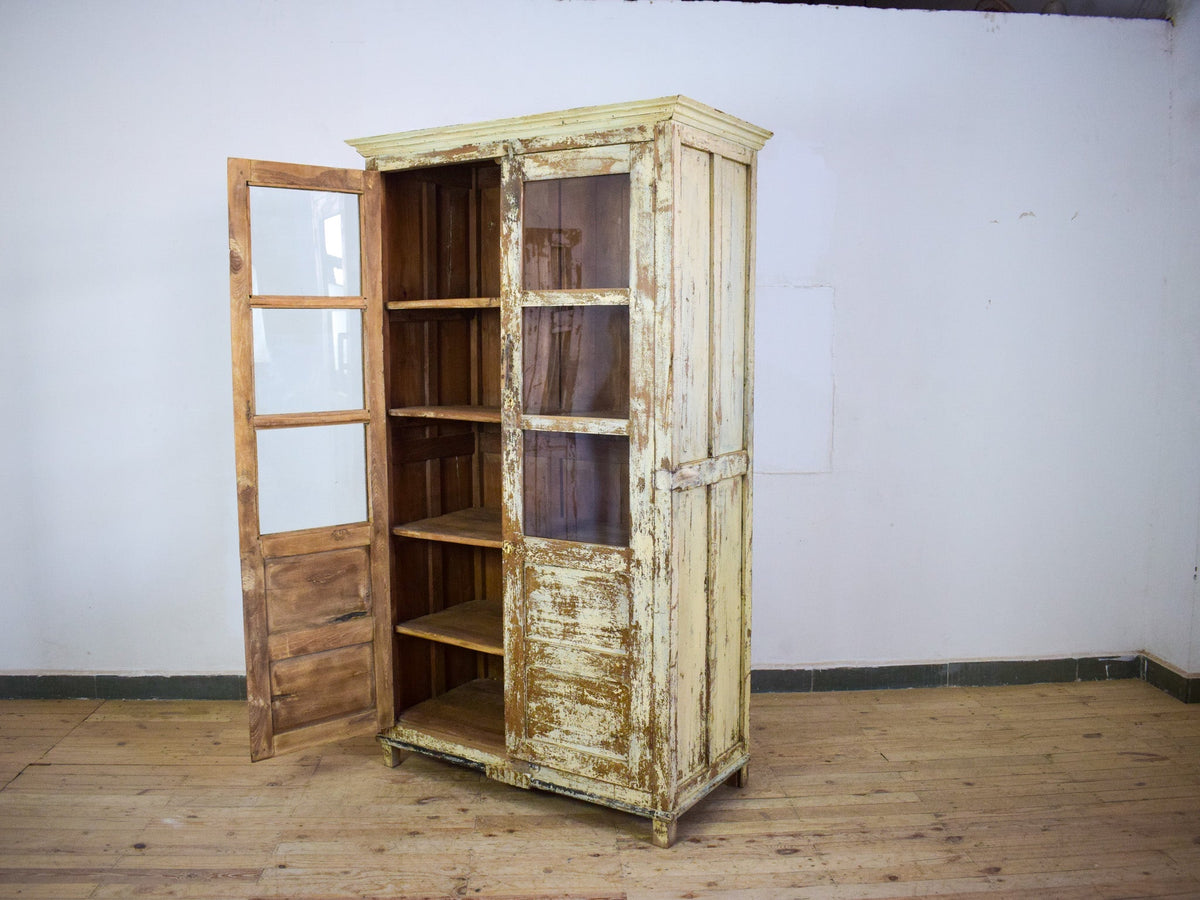 Vintage Wooden Rustic Cupboard Cabinet