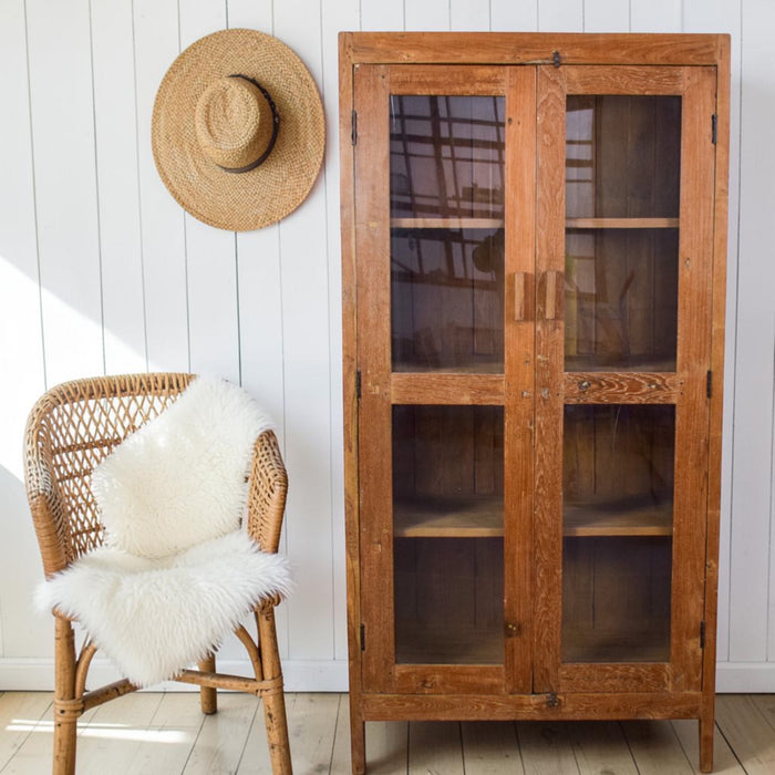 Vintage Wooden Rustic Cupboard Cabinet
