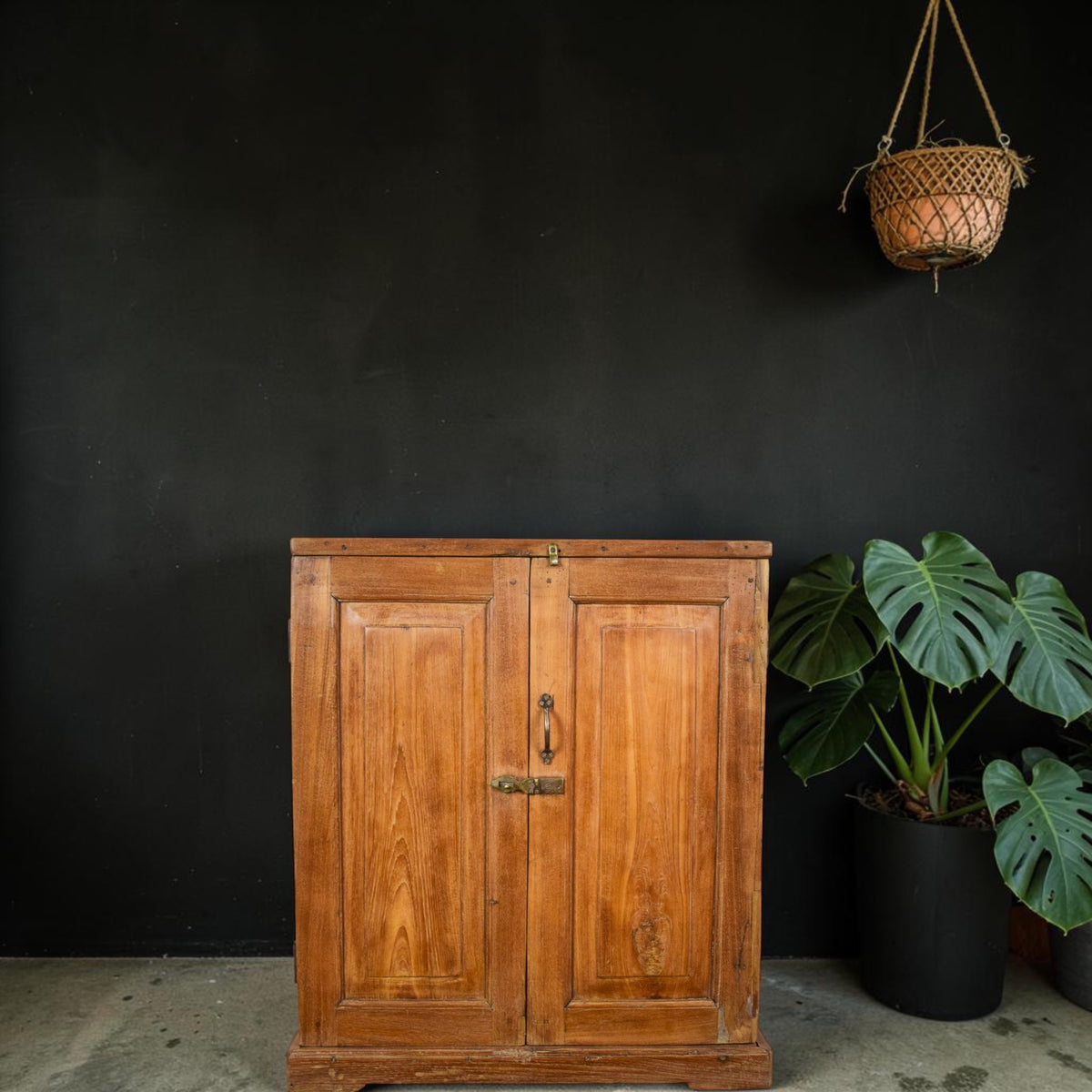 Vintage Rustic Wooden Cupboard Cabinet
