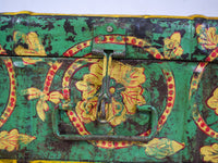 Vintage Indian Hand Painted Metal Travel Trunk Chest