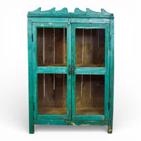 Vintage Rustic Painted Wooden Cupboard Cabinet