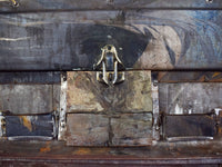 Vintage Indian Hand Painted Metal Travel Trunk Chest