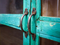 Vintage Rustic Painted Wooden Cupboard Cabinet